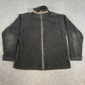Vintage‎ Columbia Fleece Jacket Mens Large Black Full Zip Outdoor Hiking 90s USA